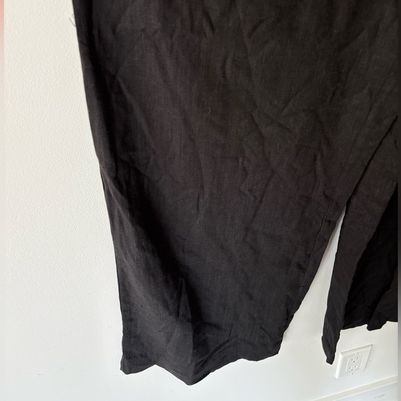 DYNAMITE Linen Black Strapless Jumpsuit - Picture 7 of 7